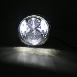 7" 60W 6500-7000K White Light IP67 Waterproof LED Headlight   2pcs 4.5" 30W 6-LED Fog Lamps Kit for