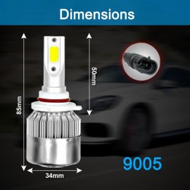 1 Pair 9005 Headlight Coversion LED Bulb Kit High Beam for 1997-2001 Lexus GS300